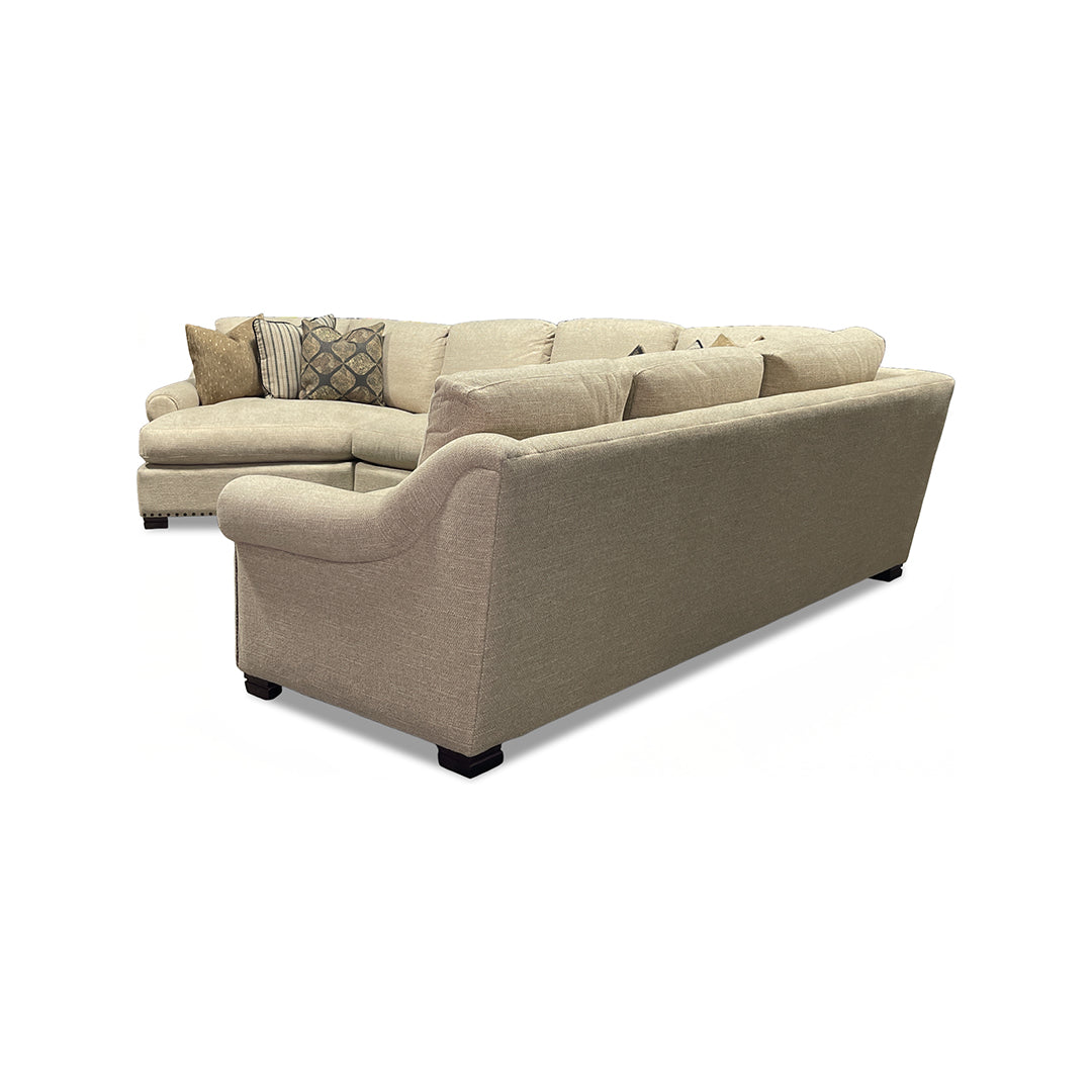 Beige Chenille Maxine Sectional (3 piece sectional) from Smith Brothers - Detail view