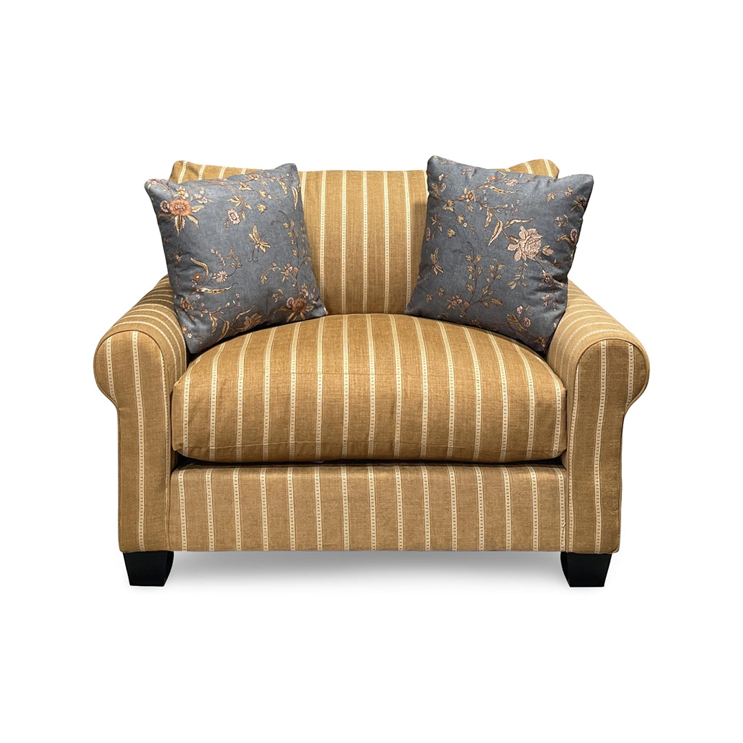 Meadowlark Chair and a Half from Michael Nicholas Designs in Brown Chenille, Made in USA - Detail view