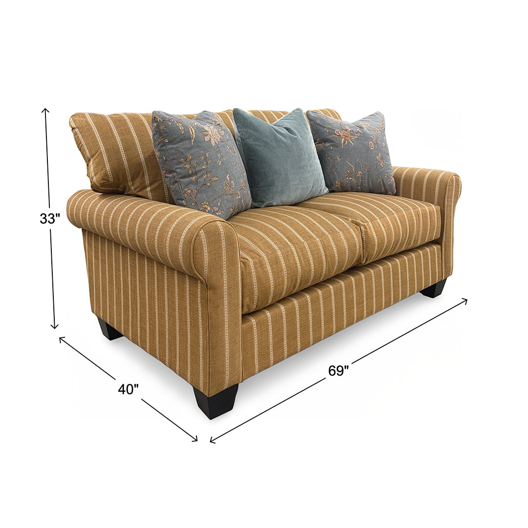 Meadowlark Loveseat from Michael Nicholas Designs in Brown Chenille, Made in USA - Additional view 11
