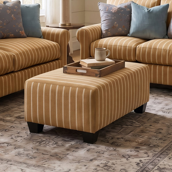 Meadowlark Oversized Ottoman from Michael Nicholas Designs in Brown Chenille, Made in USA - Alternate angle