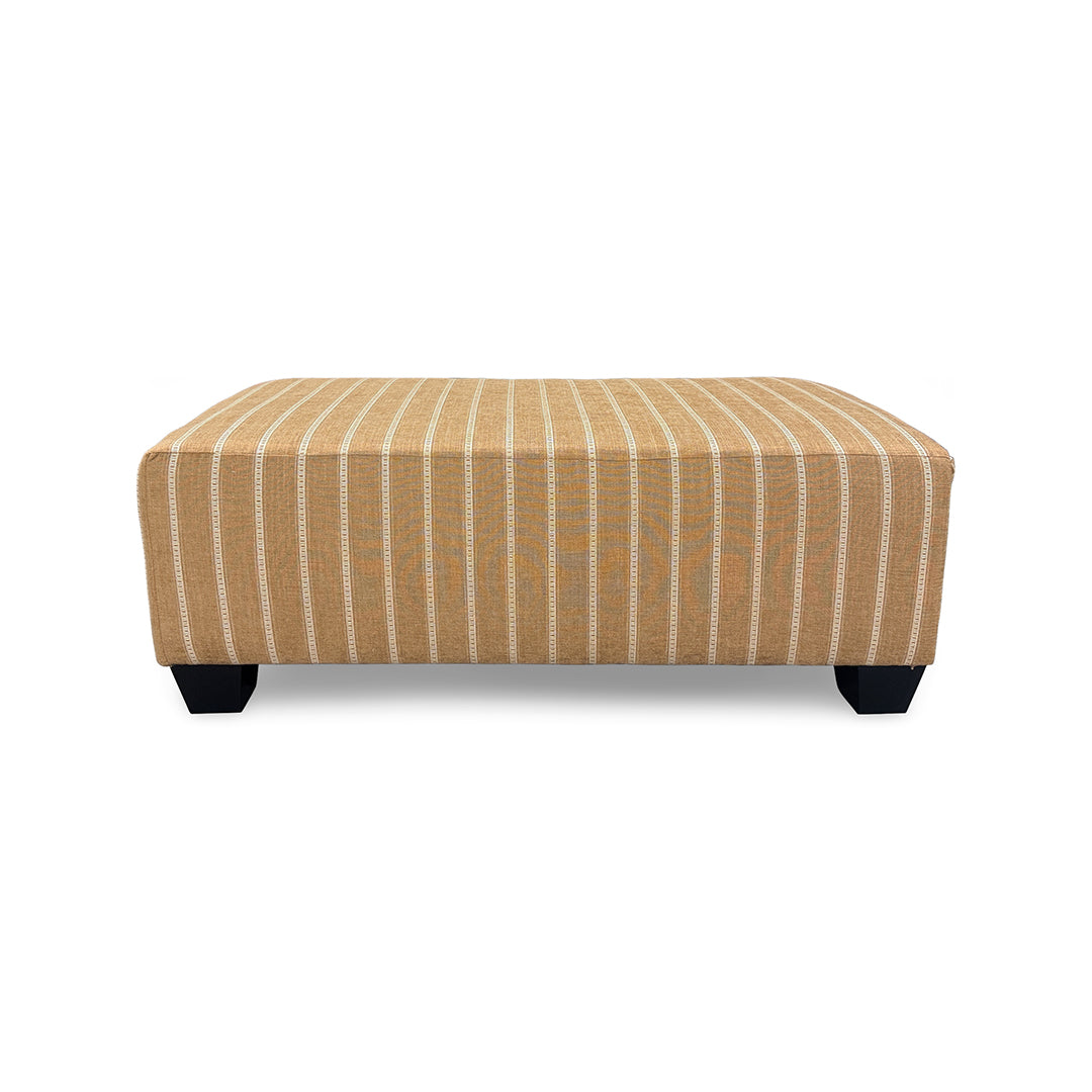 Meadowlark Oversized Ottoman from Michael Nicholas Designs in Brown Chenille with Hardwood Frame, Made in USA - Detail view