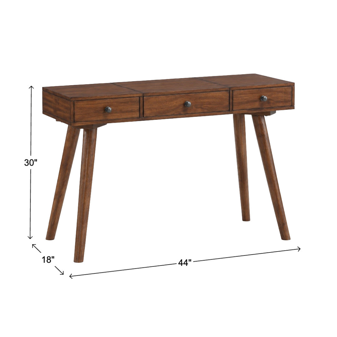 Mid Century Vanity from Sandberg Furniture in Brown Veneer - Additional view 4