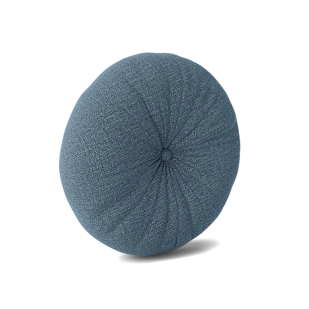 Joybird blue round accent throw pillow