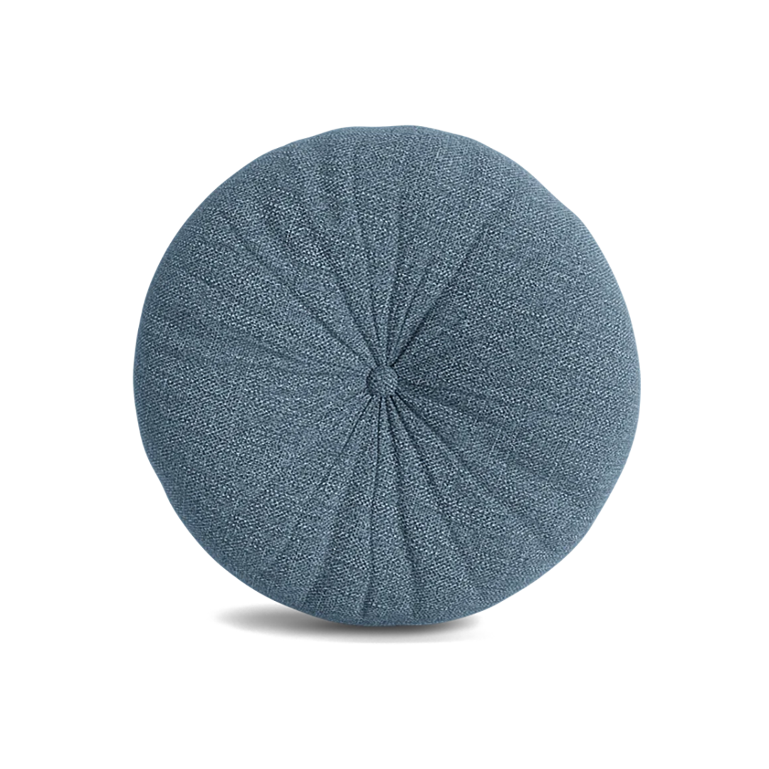 Joybird blue round accent throw pillow