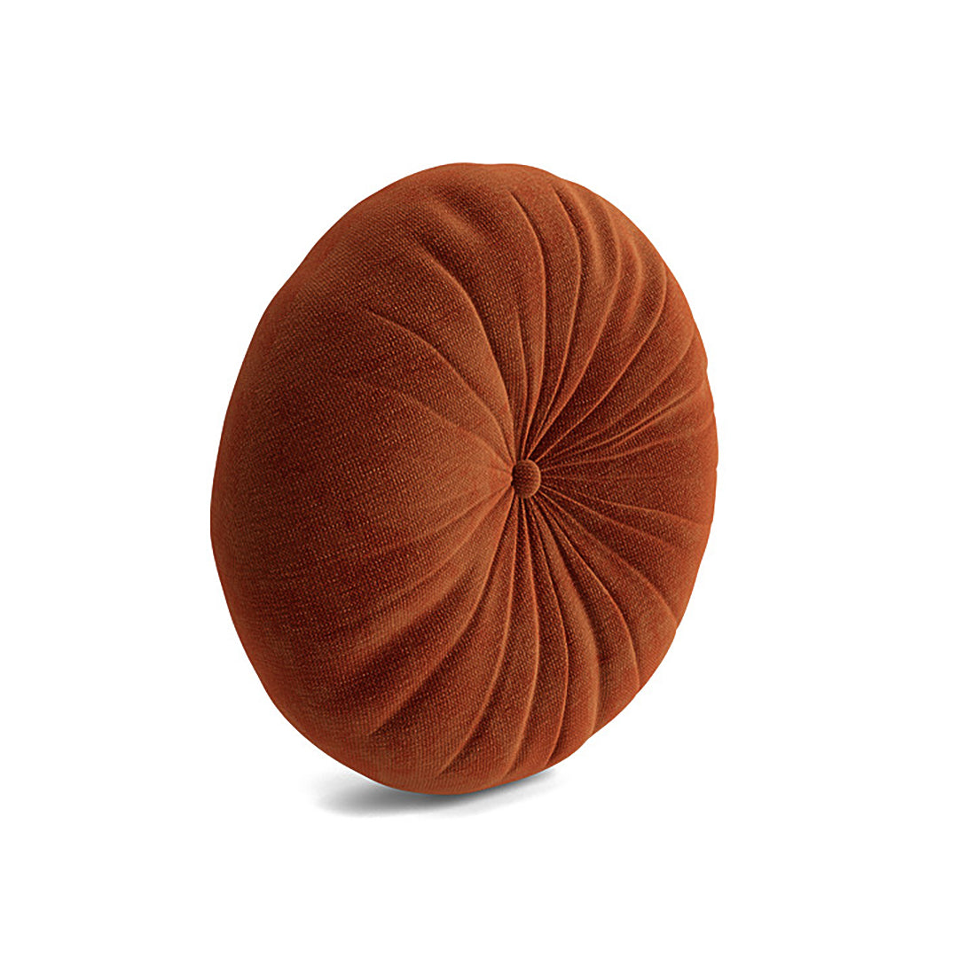 Joybird orange round accent throw pillow
