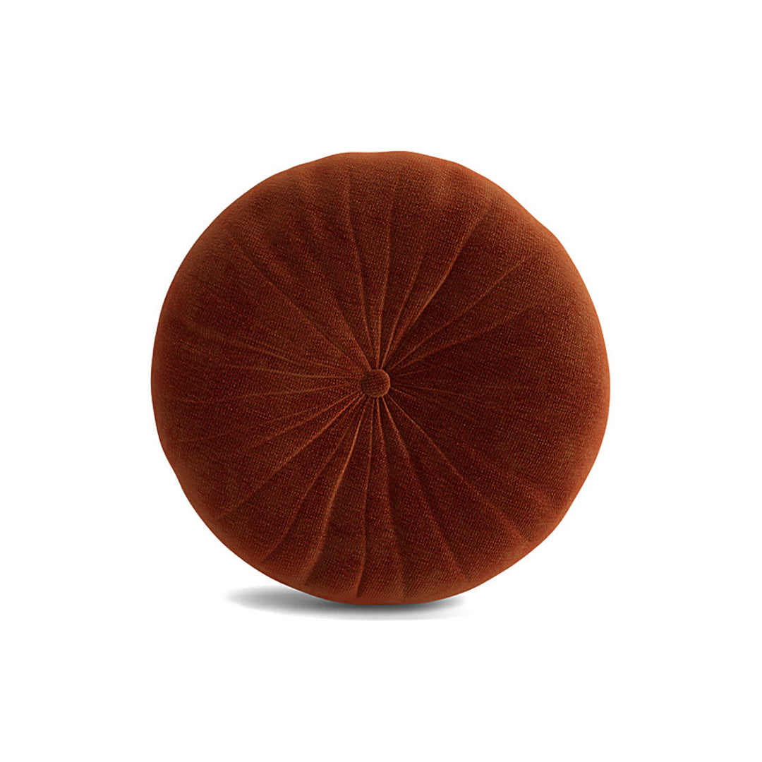 Joybird orange round accent throw pillow