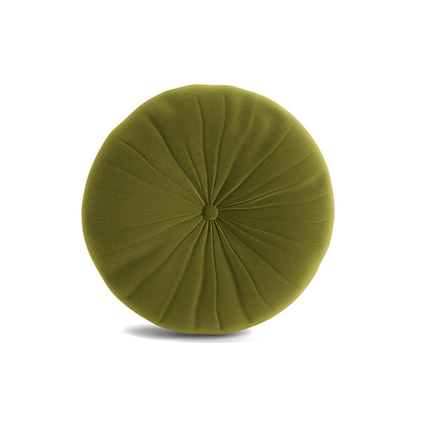 Joybird green round accent throw pillow