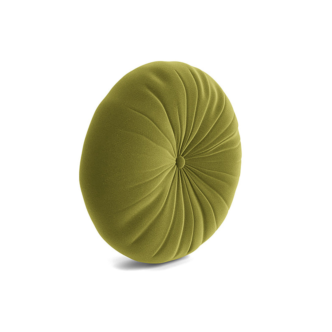 Joybird green round accent throw pillow