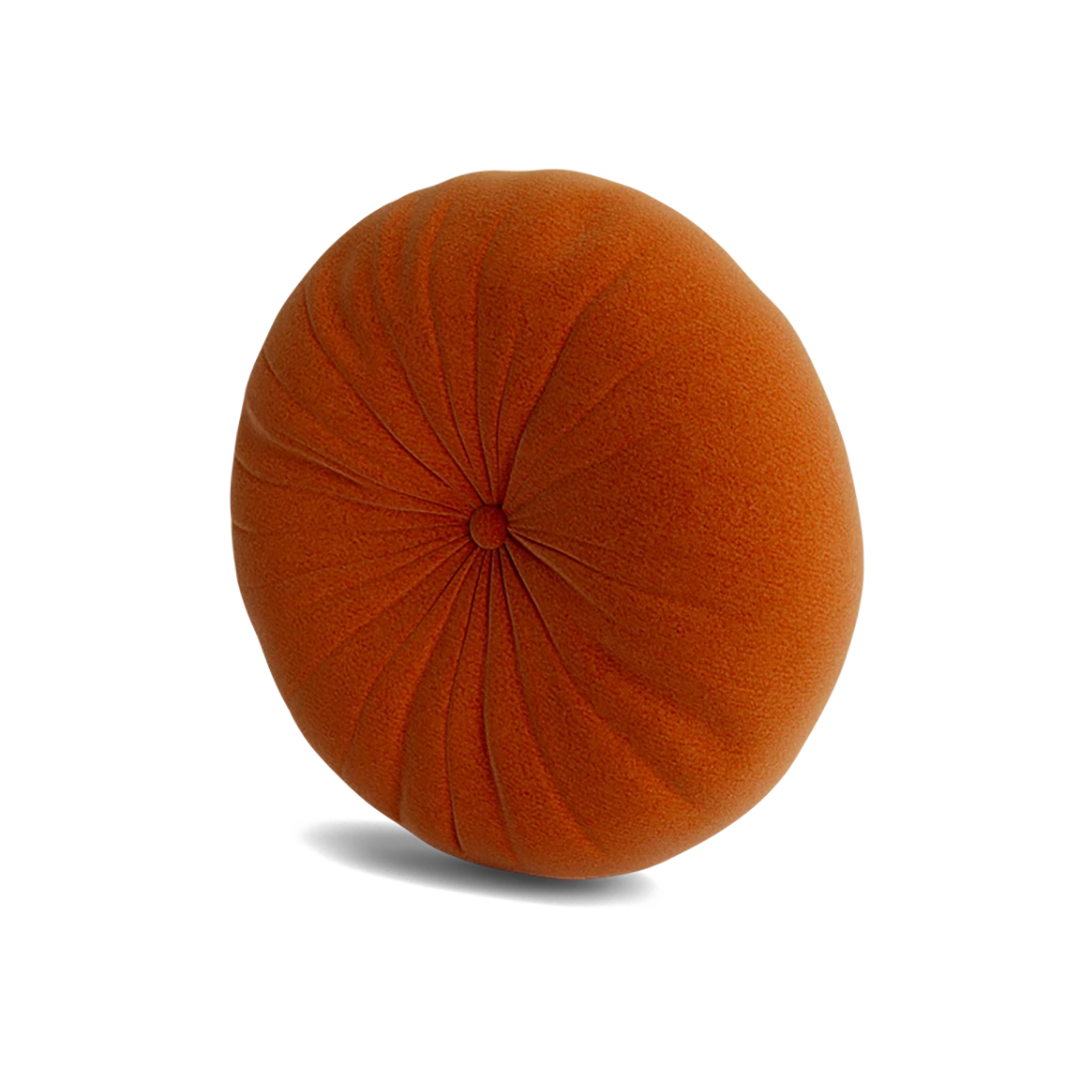 Minka Orange Round Accent Pillow