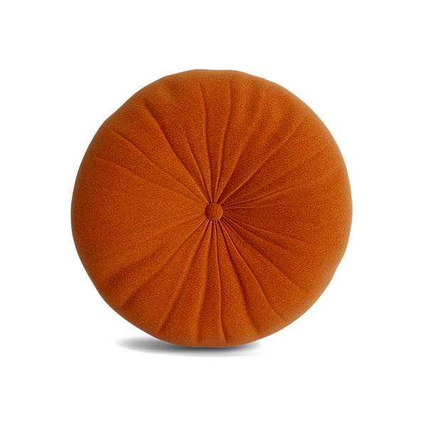 Joybird orange round accent throw pillow