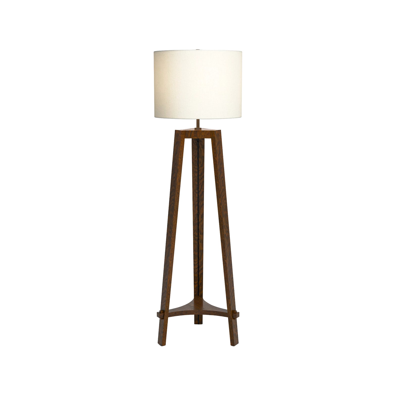 Mission Floor Lamp from L and J.G. Stickley Inc in Brown Solid Wood, Made in USA