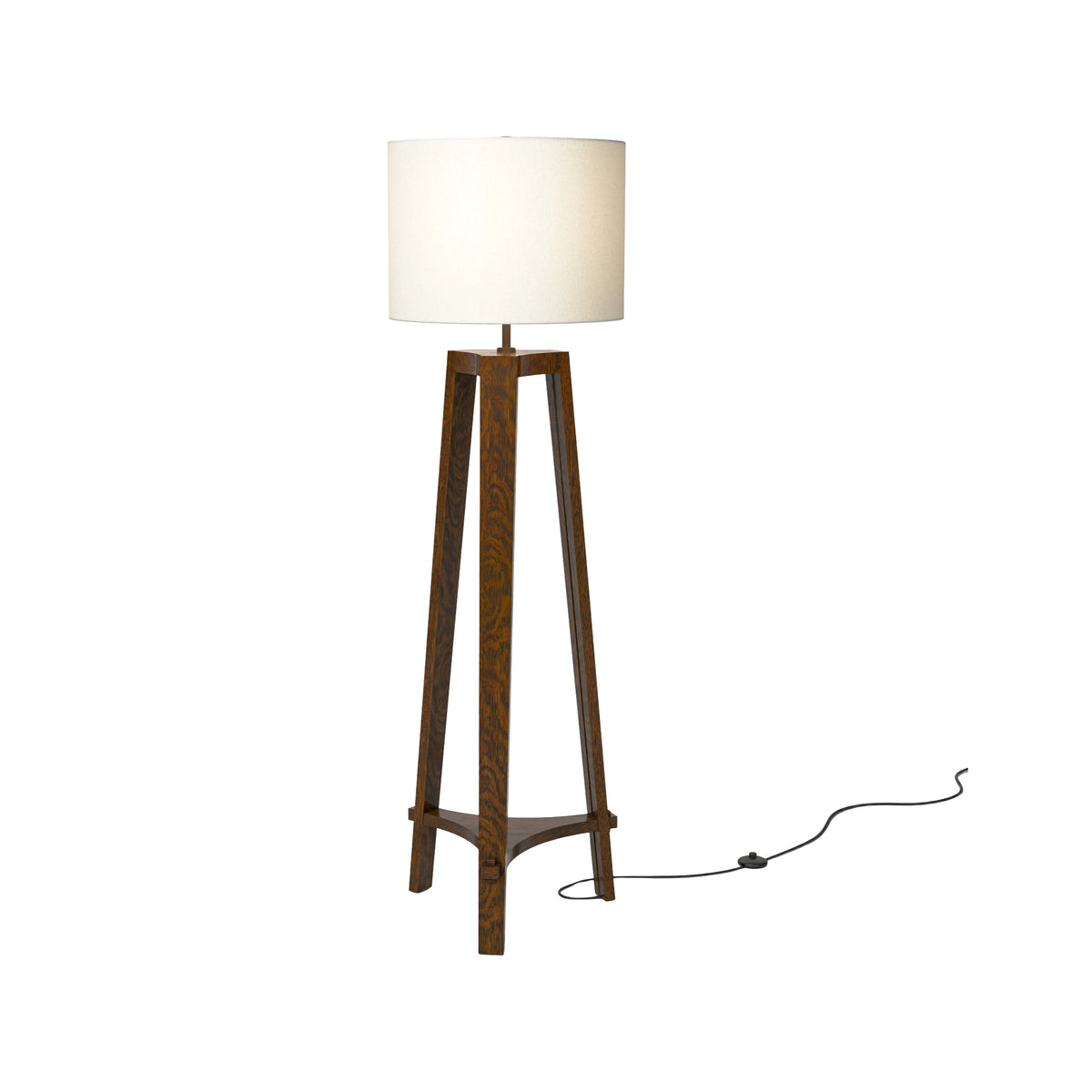 Mission Floor Lamp from L and J.G. Stickley Inc in Brown Solid Wood, Made in USA - Additional view 4