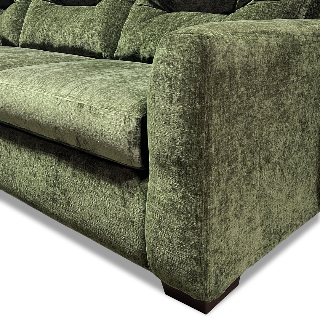 Olivia Sectional (2-Piece) from Peak Living in Green Polyester with Accent Pillows, Reversible Cushions - Additional view 9