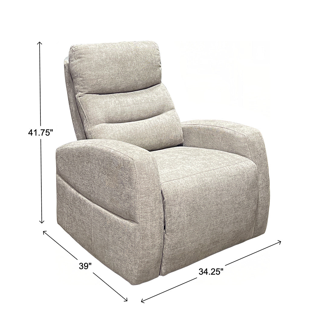 Pontenza Power Glider Recliner from Washington in Polyester with Power Recline, Power Recline - Reclined position
