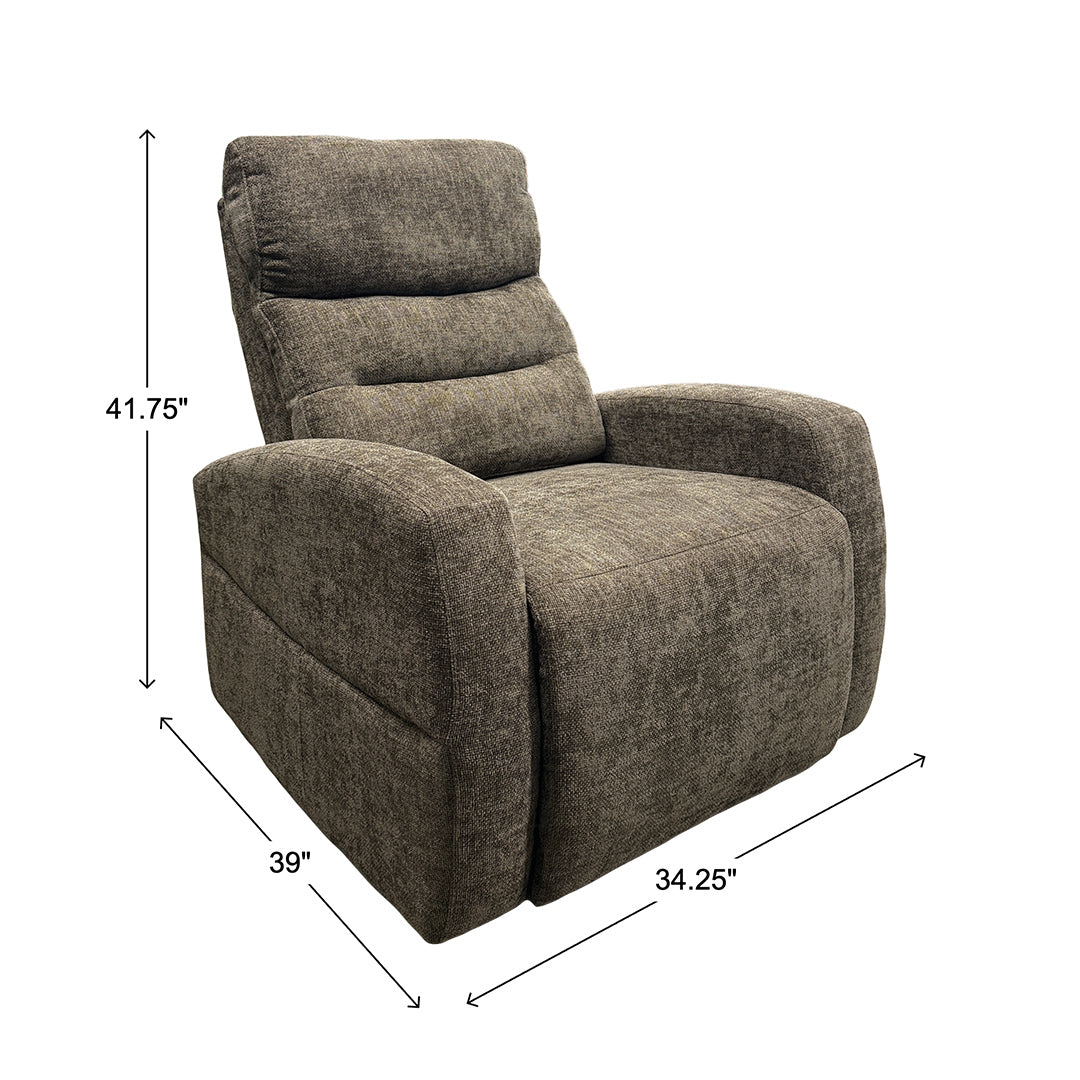 Pontenza Power Glider Recliner from Washington in Polyester with Power Recline, Power Recline - Reclined position