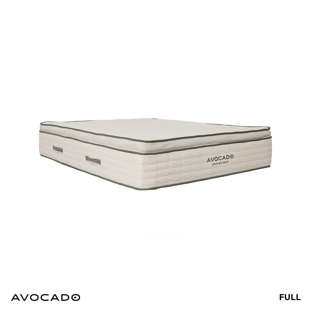 Medium Avocado Pillowtop Green Mattress from Avocado Mattress in Queen Cotton / Natural Fiber Blend with Cooling, Made in USA - Detail view
