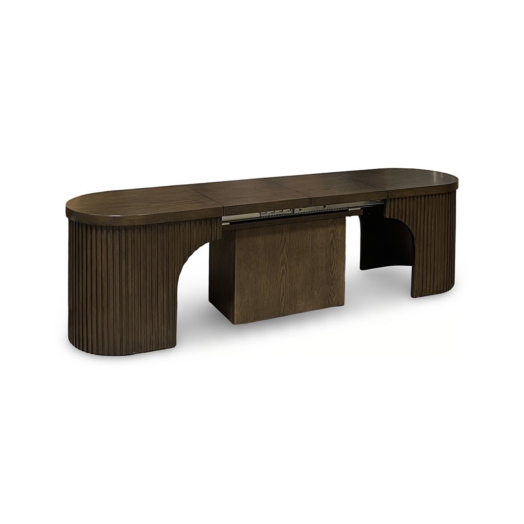 Reeded Flex Expandable Bench from Davis Home in Brown Veneer - Additional view 8