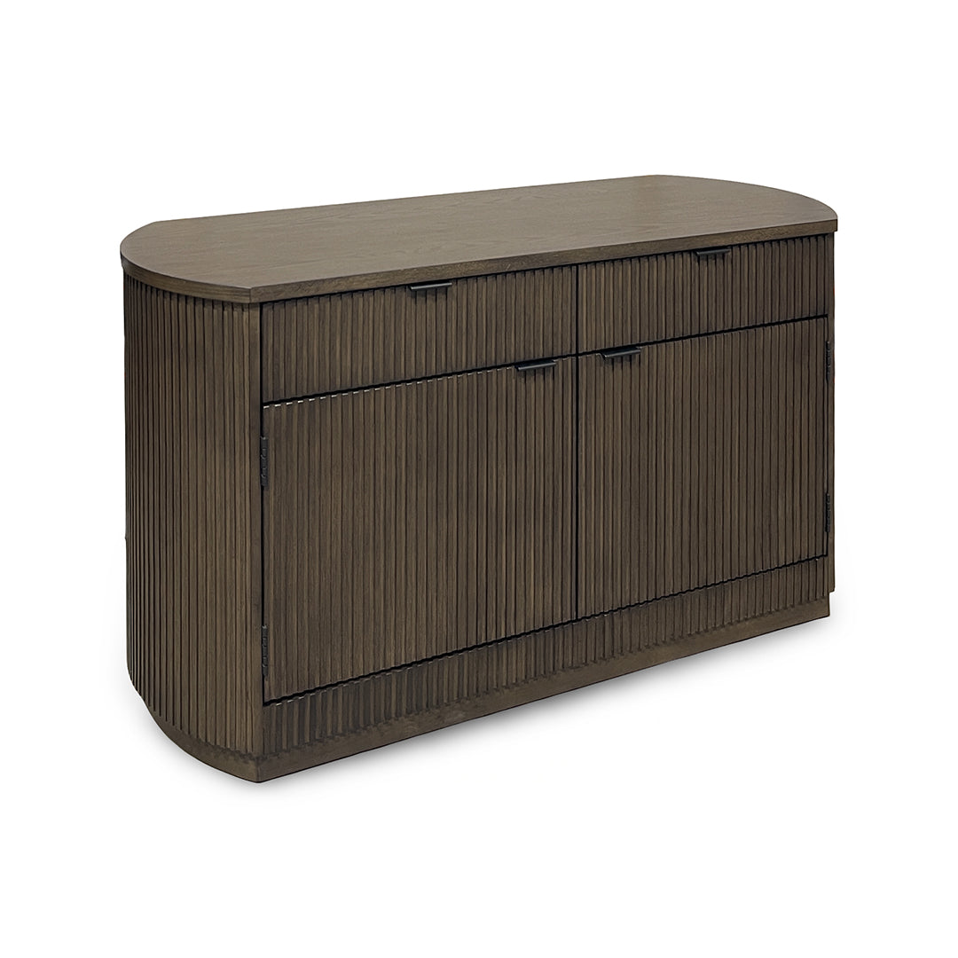 Reeded Flex Server from Davis Home in Brown Veneer