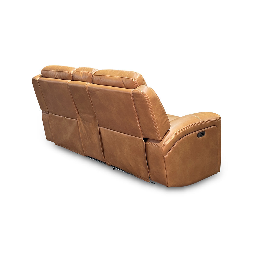 Loveseat eléctrico reclinable Reno con consola