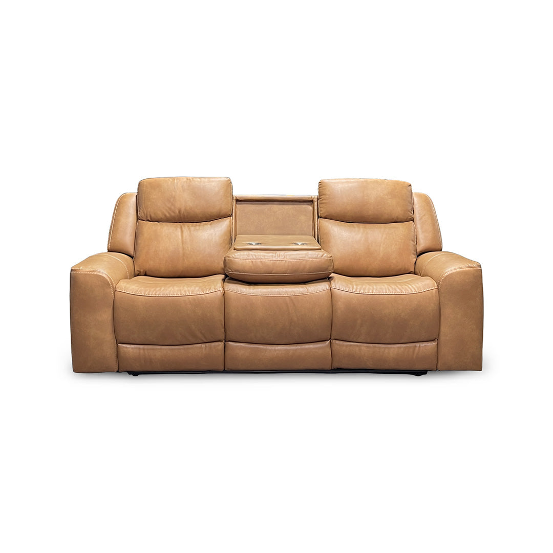 Sofá reclinable eléctrico Reno con mesa abatible