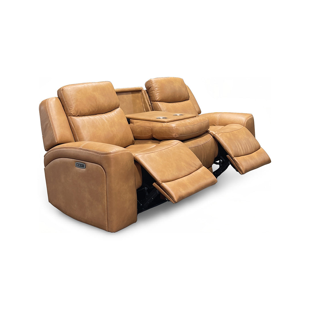 Sofá reclinable eléctrico Reno con mesa abatible