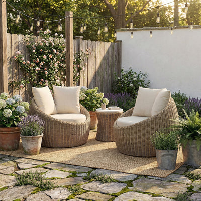 Huntington Outdoor Papasan Set (3pc)