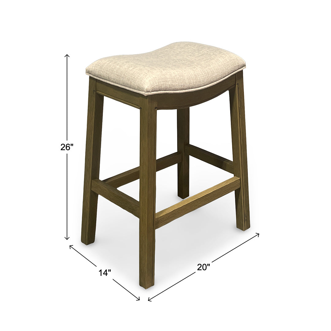 Rylan Upholstered Stool - Beige