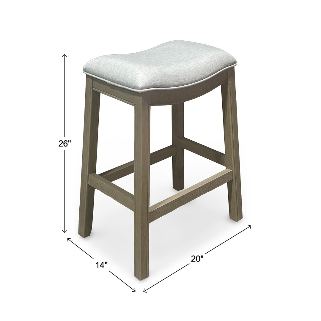 Rylan Upholstered Stool - Gray