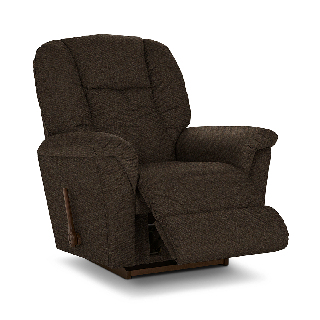 Jasper Rocker Recliner from La-Z-Boy Incorporated in Brown with Manual Recline, Made in USA - Detail view
