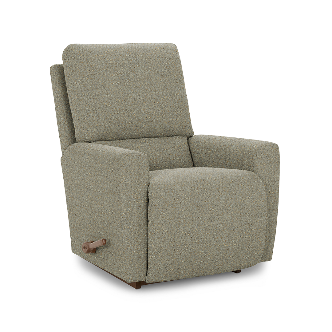 Kells Rocker Recliner from La-Z-Boy Incorporated in Gray with Manual Recline, Made in USA