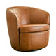 SoHo leather swivel chair by Parker House in caramel leather