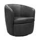 SoHo leather swivel chair by Parker House in slate leather