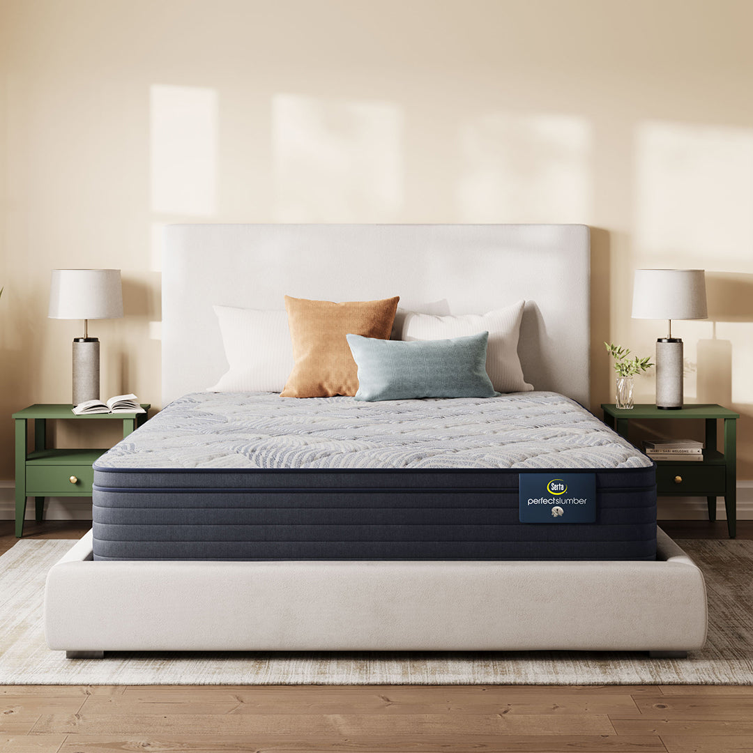 Serta® Ciela Plush Euro Pillow Top Mattress from Serta in Queen Innerspring with Cooling, Made in USA - Front view