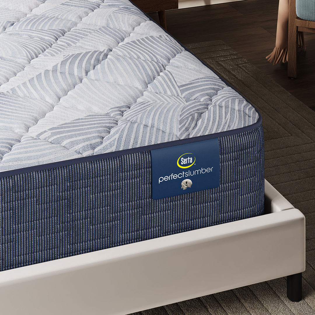 Serta® Driftstone Medium Mattress from Serta in Queen Gel Foam, Made in USA - Angle view