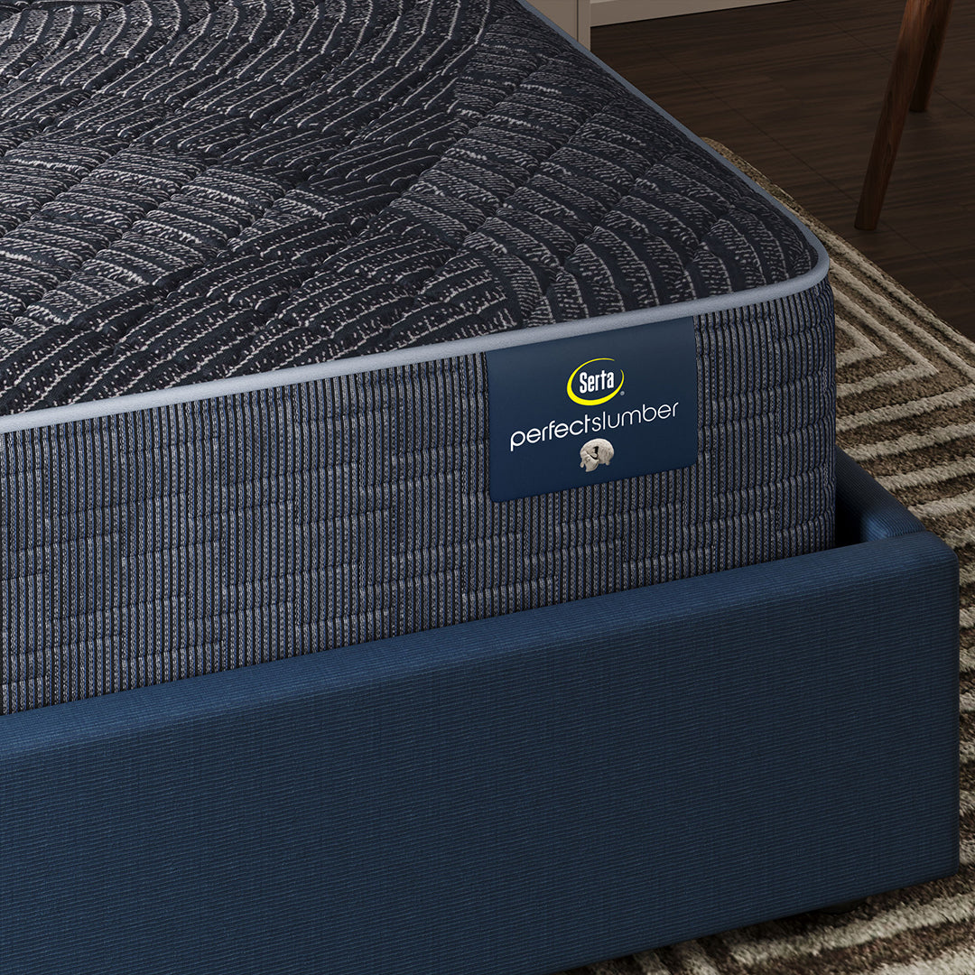 Serta® Feather Grove Extra Firm Mattress from Serta in Queen Gel Foam, Made in USA - Angle view