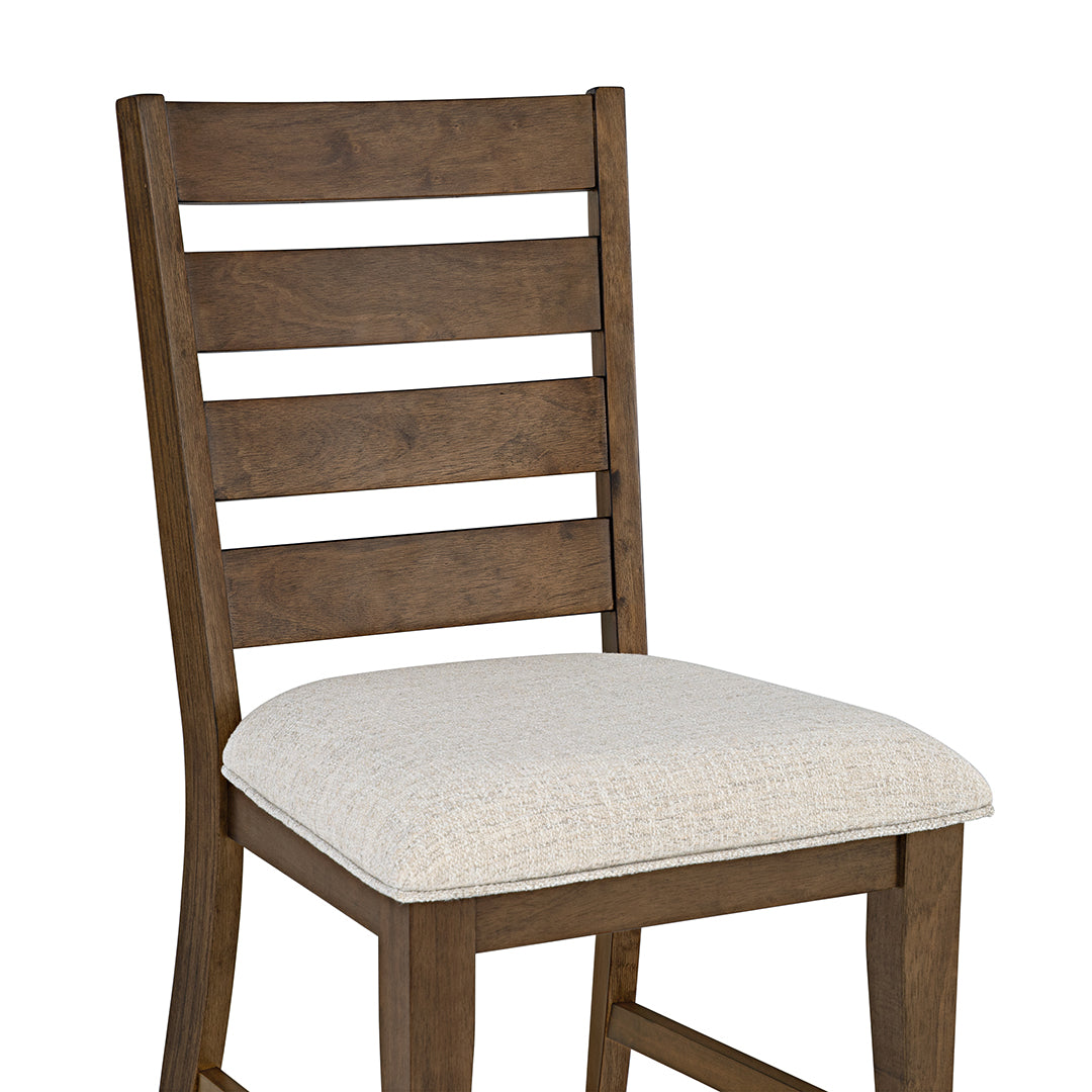 Apex Side Chair from Holland House in Brown Upholstered - Side view