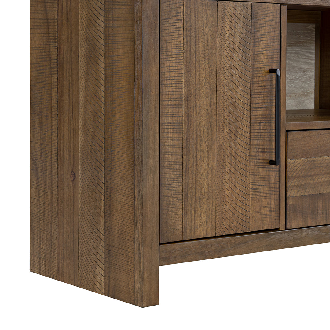 Apex Sideboard from Holland House in Brown Veneer with USB Port - Side view