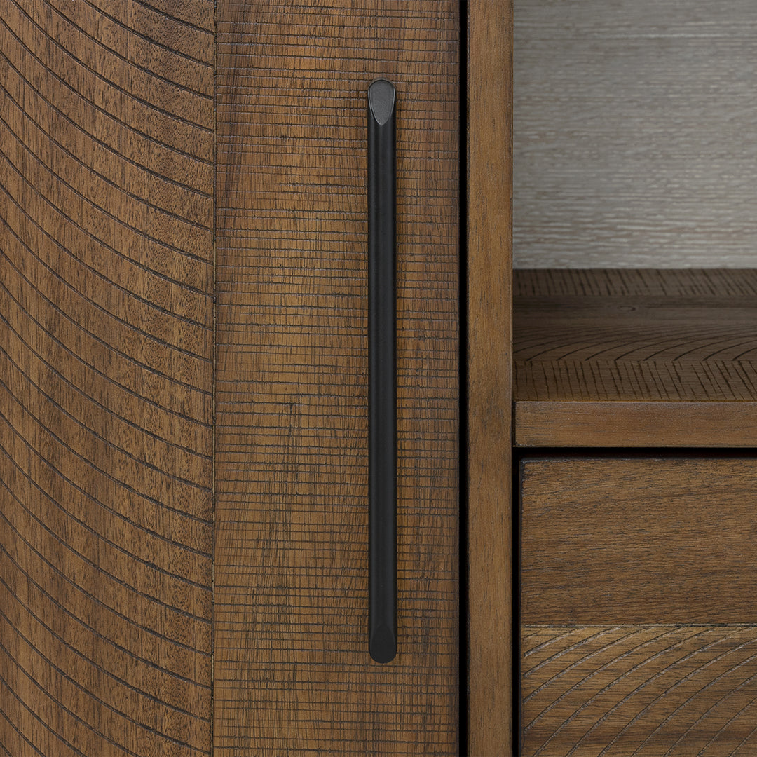 Apex Sideboard from Holland House in Brown Veneer with USB Port - Side view