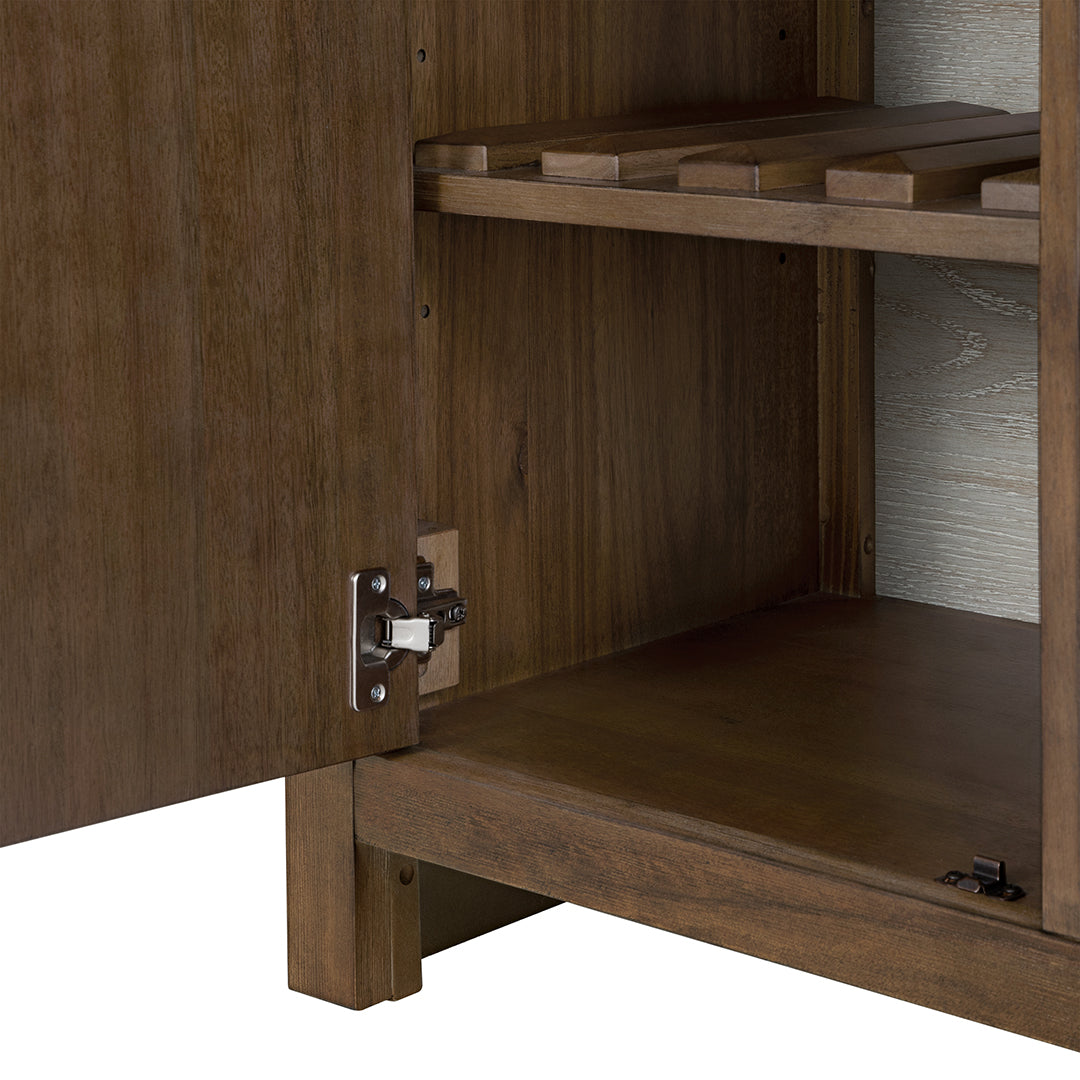 Apex Sideboard from Holland House in Brown Veneer with USB Port - Side view