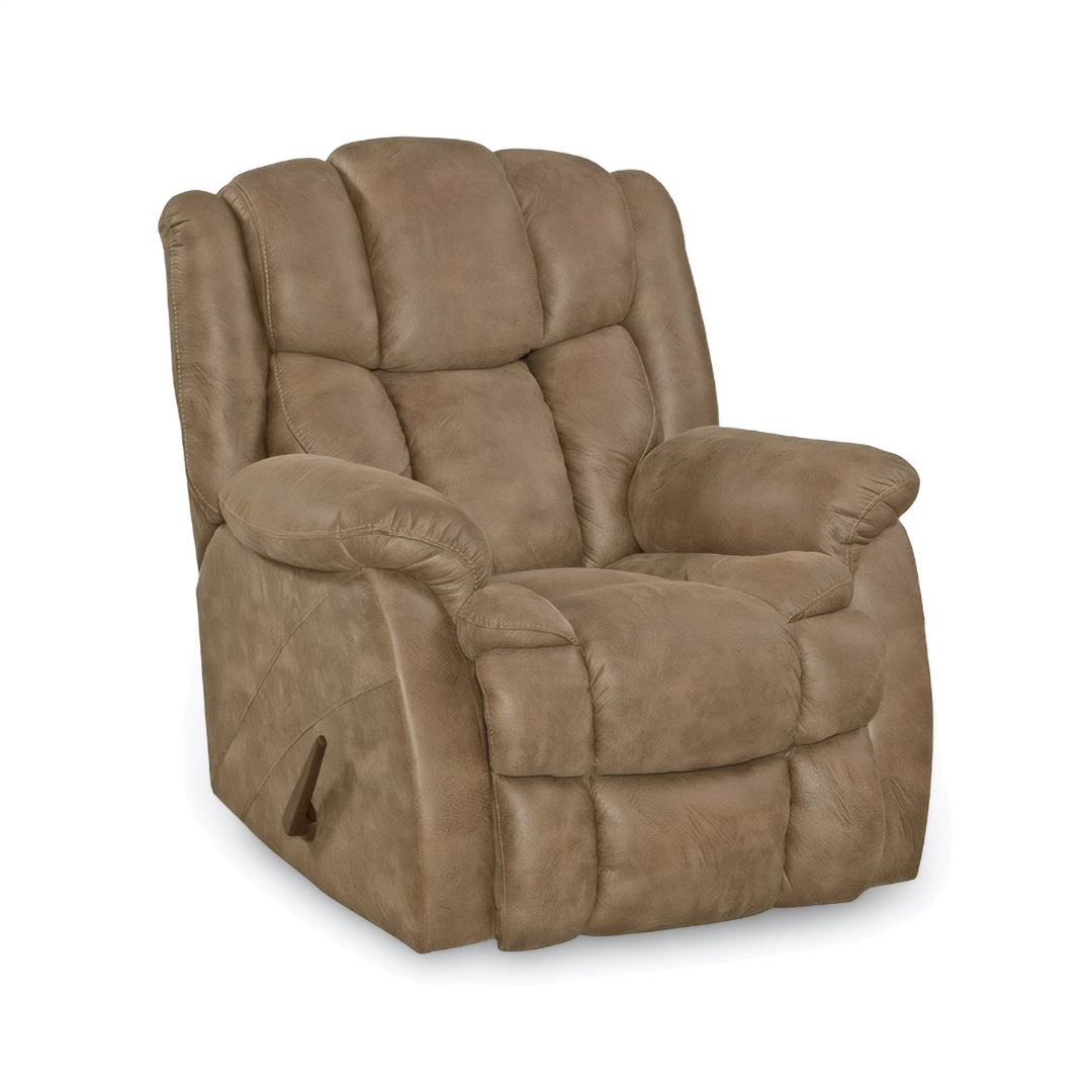 Brown recliner chair on a white background