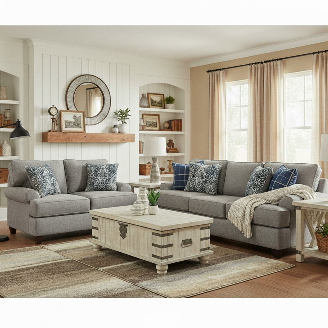 Savannah Sofa and Loveseat