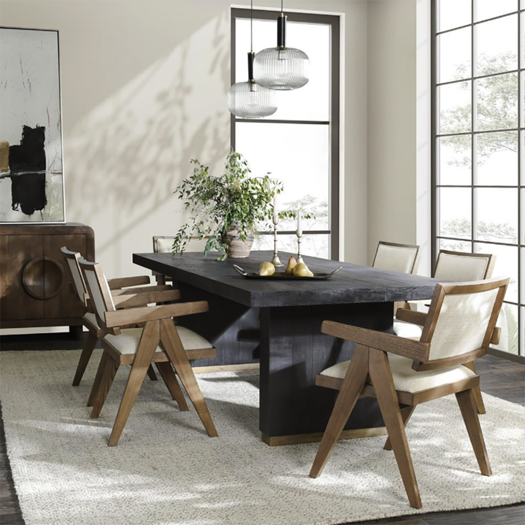Lynx Dining Set (7pc) (Seats 6-8) from Classic Concept Classic Home in Black
