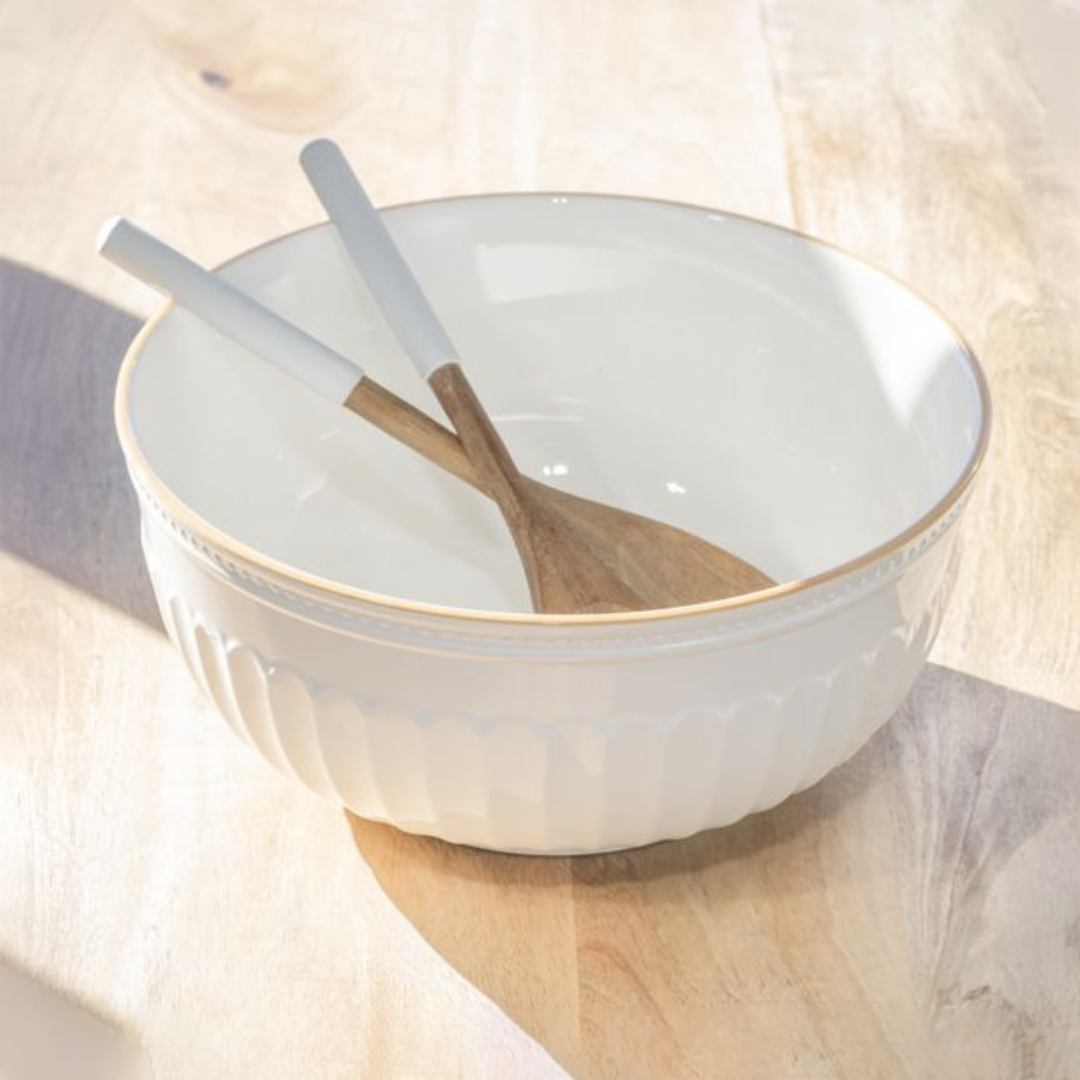 Ceramic Bowl With Utensils