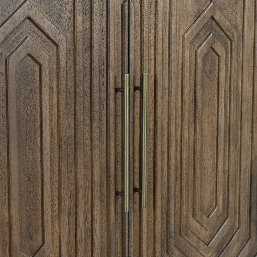 Holmes Mango Wood Artisan Bar Cabinet