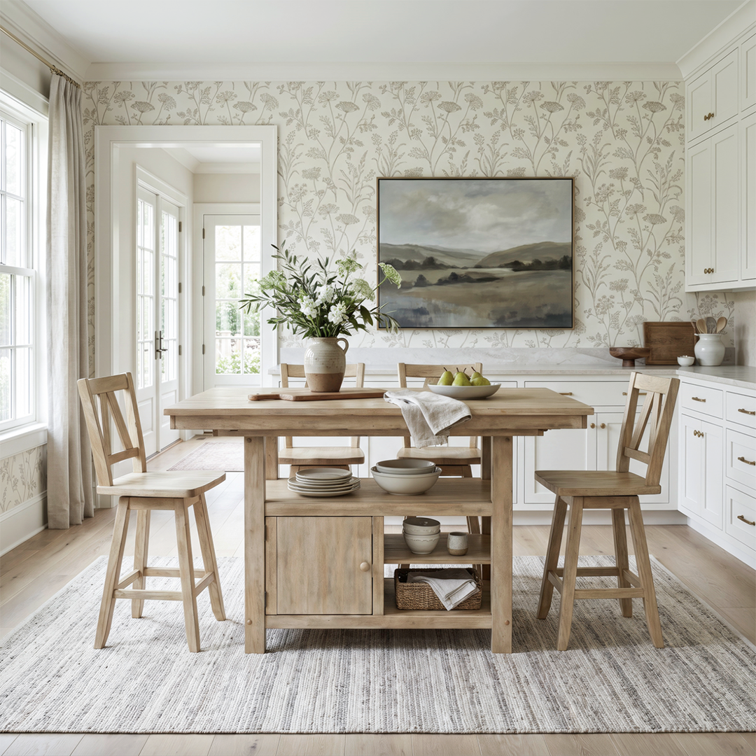 Lindsey Farm Counter Dining Set (5pc) (Seats 4-6) from Liberty Furniture in Veneer - Alternate angle