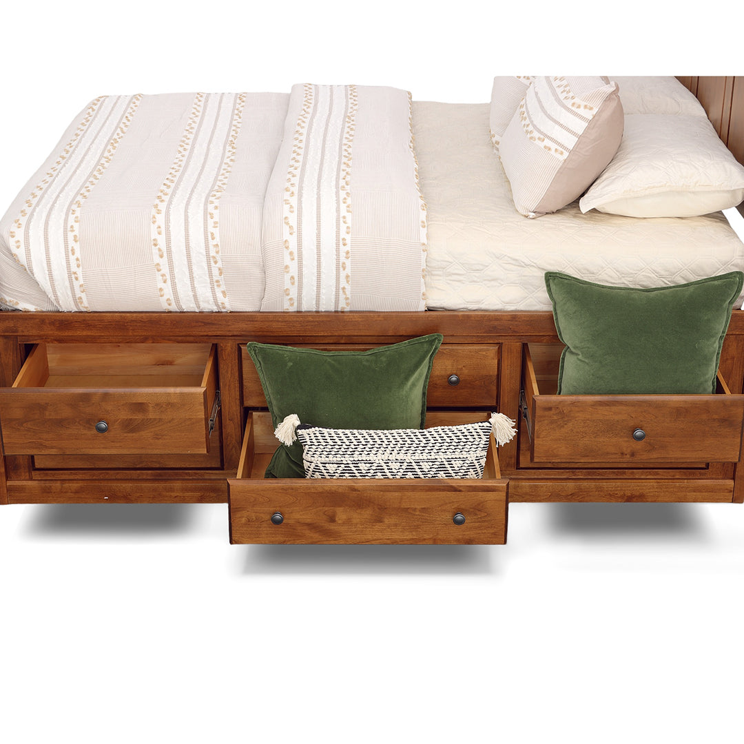 Cama con almacenamiento Shaker