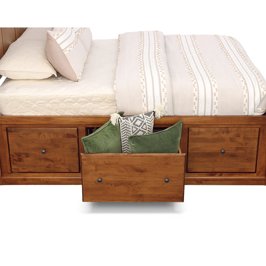 Cama con almacenamiento Shaker