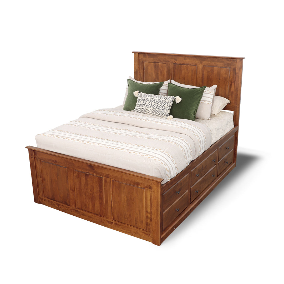 Cama con almacenamiento Shaker