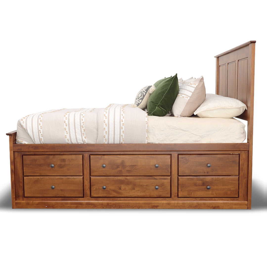 Cama con almacenamiento Shaker