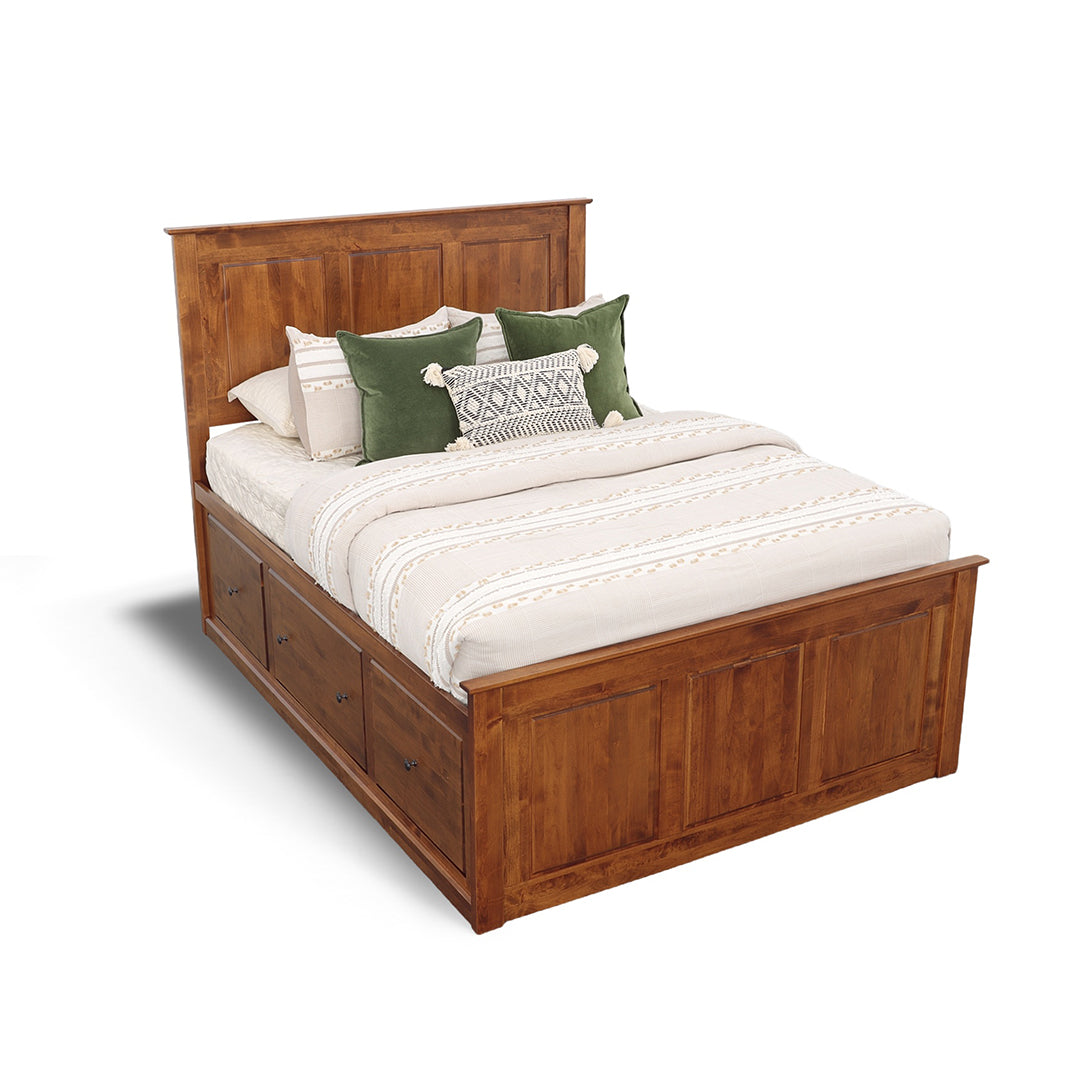 Cama con almacenamiento Shaker